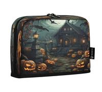 LINNIKEEEE Castello Di Halloween Astucci per Matite,Portapenne per Studenti Ragazze Ragazzi