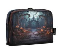 LINNIKEEEE Castello Di Zucca Di Halloween Astucci per Matite,Portapenne per Studenti Ragazze Ragazzi