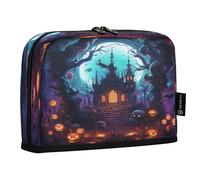 LINNIKEEEE Castello Stile Halloween Astucci per Matite,Portapenne per Studenti Ragazze Ragazzi