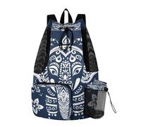 LINNIKEEEE Elefante Carino Della Neve Zaino Da Viaggio, Borsa A Sacco Con Coulisse Per La Palestra, Borsa Per Libri, Borsa Per Il Nuoto Per Ragazze Giovani