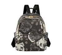 LINNIKEEEE Facce Carlino Cartone Animato Zaino Bookbag Mini Borsa a Tracolla per Adolescenti da Viaggio