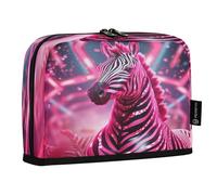 LINNIKEEEE Fantasia Zebra Rosa Chiaro Astucci per Matite,Portapenne per Studenti Ragazze Ragazzi