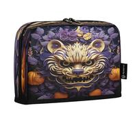 LINNIKEEEE Fantastico Mostro Di Halloween Astucci per Matite,Portapenne per Studenti Ragazze Ragazzi