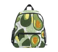 LINNIKEEEE Frutta Fresca Di Avocado Zaino per Bambini Zaino per Libri Mini Borsa a Tracolla con Fischietto per Viaggi Da 1 a 6 Anni