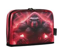 LINNIKEEEE Gorilla Rosso Fancy Light Astucci per Matite,Portapenne per Studenti Ragazze Ragazzi