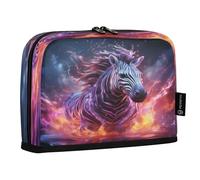 LINNIKEEEE Licenziato Zebra Arrabbiato Astucci per Matite,Portapenne per Studenti Ragazze Ragazzi