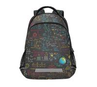 LINNIKEEEE Matematica Nera Colorata Ragazzi Zaino per Bambini Studente Scolastico Borsa per Viaggio Ragazze Capretto