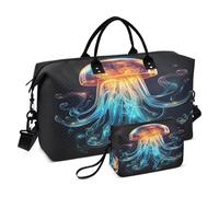 LINNIKEEEE Medusa Animale Sparata Arrabbiata Borsone da Viaggio Borsa da Palestra Borsa da Weekend con Borsa da Toilette per Ragazze Uomin