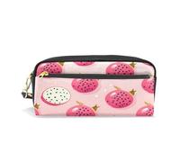 LINNIKEEEE Modello Di Frutta Frutto Del Drago Astuccio in Pelle Astuccio Portapenne Borsa Porta Matite per Trucco Organizer per Ragazzi Ragazze