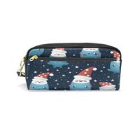 LINNIKEEEE Motivo Ripetuto Di Graziosi Ornitorinchi Astuccio in Pelle Astuccio Portapenne Borsa Porta Matite per Trucco Organizer per Ragazzi Ragazze