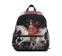 LINNIKEEEE Opera Astratta Cavalli Zaino per Bambini Zaino per Libri Mini Borsa a Tracolla con Fischietto per Viaggi Da 1 a 6 Anni