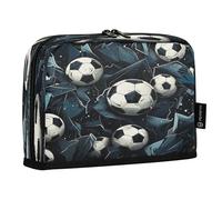 LINNIKEEEE Opera D'arte Ad Acquerello Calcio Astucci per Matite,Portapenne per Studenti Ragazze Ragazzi