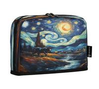 LINNIKEEEE Opera D'arte Ad Acquerello Luna Astucci per Matite,Portapenne per Studenti Ragazze Ragazzi