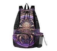 LINNIKEEEE Oroscopo Viola Midabstract Zaino Da Viaggio, Borsa A Sacco Con Coulisse Per La Palestra, Borsa Per Libri, Borsa Per Il Nuoto Per Ragazze Giovani