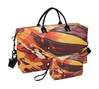 LINNIKEEEE Palla Sparata Ad Acquerello Borsone da Viaggio Borsa da Palestra Borsa da Weekend con Borsa da Toilette per Ragazze Uomin