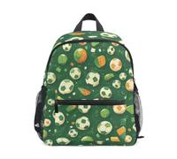 LINNIKEEEE Palloni Sportivi Verdi Zaino per Bambini Zaino per Libri Mini Borsa a Tracolla con Fischietto per Viaggi Da 1 a 6 Anni