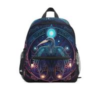 LINNIKEEEE Pellicano Blu Freddo Astratto Zaino per Bambini Zaino per Libri Mini Borsa a Tracolla con Fischietto per Viaggi Da 1 a 6 Anni