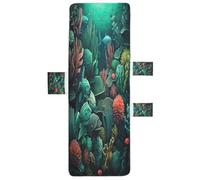 LINNIKEEEE Piante Di Mare Verde Telo Coprisedia da Spiaggia Antiscivolo per Lettini da Giardino,Ideale per Esterni Hotel