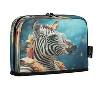 LINNIKEEEE Pittura Ad Acquerello Zebra Astucci per Matite,Portapenne per Studenti Ragazze Ragazzi