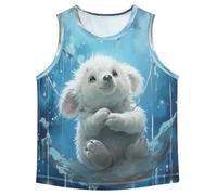 LINNIKEEEE Stella Blu Koala Canotte Senza Maniche da Uomo,Magliette Sportive e Attive Top per Ragazzi Giovani