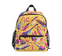 LINNIKEEEE Strumenti Doodle Dei Cartoni Animati Zaino per Bambini Zaino per Libri Mini Borsa a Tracolla con Fischietto per Viaggi Da 1 a 6 Anni