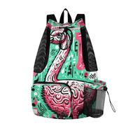 LINNIKEEEE Struzzi Doodle Carini Zaino Da Viaggio, Borsa A Sacco Con Coulisse Per La Palestra, Borsa Per Libri, Borsa Per Il Nuoto Per Ragazze Giovani