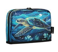 LINNIKEEEE Tartaruga Blu Dell'oceano Astucci per Matite,Portapenne per Studenti Ragazze Ragazzi