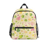 LINNIKEEEE Trifogli Colorati Gialli Vibranti Zaino per Bambini Zaino per Libri Mini Borsa a Tracolla con Fischietto per Viaggi Da 1 a 6 Anni