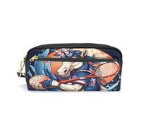 LINNIKEEEE Unicorno Sportivo Carino E Bello Astuccio in Pelle Astuccio Portapenne Borsa Porta Matite per Trucco Organizer per Ragazzi Ragazze