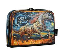 LINNIKEEEE Zebra Stile Artistico Astucci per Matite,Portapenne per Studenti Ragazze Ragazzi