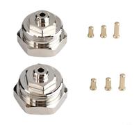 Linnkyfloa 2 valvole termostatiche Oventrop in ottone da M30 x 1,0 a M30 x 1,5 pre-1998, teste riscaldanti cromate, argento