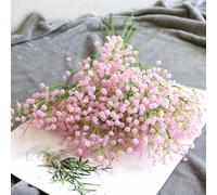 Linnkyfloa Bouquet di gipsofila in seta artificiale per decorazioni per la casa e composizioni di matrimoni, finto respiro del bambino, 64 cm, stelo singolo (rosa)