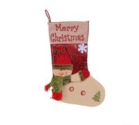 Linnkyfloa Calze di Natale con Babbo Natale, pupazzo di neve e renna 3D per decorazioni stagionali su caminetti e alberi (M1-26 il pupazzo di neve)