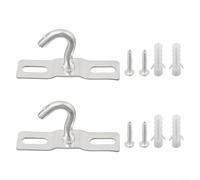 Linnkyfloa Confezione da 2 ganci da soffitto in acciaio per piante sospese, supporto per piante da parete resistente, mangiatoie per uccelli, lanterne, campanelli a vento, ganci a vite zincati da 77