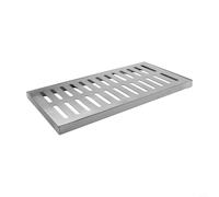 Linnkyfloa Copertura di drenaggio rettangolare in acciaio inox, 200 x 300 mm, antiscivolo, per esterni, patio, giardino, passerella, piscina, flusso d'acqua veloce (200 x 400 x 20 x 2 mm)