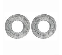 Linnkyfloa Corda da taglio in acciaio, 2 pezzi da 15 metri, progettata per tagliare e tagliare l'erba, si adatta a più dimensioni da 2 4 mm a 3 5 mm per la manutenzione del giardino (3,5 mm)