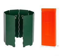 Linnkyfloa Fornello da campeggio pieghevole in acciaio, portatile, per esterni, con stabilità multi-pannello, leggero, 0,7 kg, per escursioni a vento (verde)