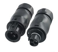 Linnkyfloa IP68 - Presa CA a 3 pin femmina e maschio, set di collegamento di più invertitori, compatibile con cavi di diametro 10-13 mm, materiale ABS di lunga durata, accessorio solare impermeabile