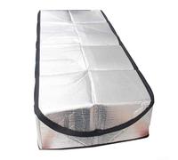 Linnkyfloa Isolamento della scala della soffitta 25x54x11 pollici, scudo termico ignifugo della scala del di alluminio con il risparmio energetico della cerniera, argento
