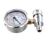 Linnkyfloa Manometro in acciaio 5000PSI con 3/8 di pollice Quick Connect Parti della rondella di pressione, misuratore resistente ad alta temperatura antiurto