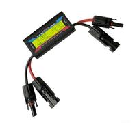 Linnkyfloa Misuratore di potenza per aeromobili, con display LCD, tester di energia solare, connettore fotovoltaico, 4,8-60 V, calcolatore di efficienza del campo operativo (giallo 150 A)