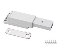 Linnkyfloa Resistente invisibile push to open rebounder porta dell'armadio, chiusura magnetica per armadio, meccanismo di chiusura silenziosa in lega di zinco, finitura nera, 5,5 x 3,8 x 2,2 cm (F)