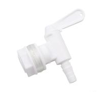 Linnkyfloa Rubinetto in plastica per fermentatore per secchio di imbottigliamento fatto in casa, costruzione in ABS, foro da 25,4 mm, compatibile con tubi da 3 oltre 8 ID rosso o bianco (bianco)