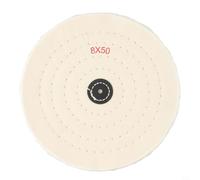 Linnkyfloa Ruota per lucidatura in panno bianco per strumento pergolato, kit multi-formato da 50-200 mm, compatibile con smerigliatrice lucidatrice per metallo, gioielli (200 mm)