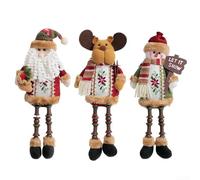 Linnkyfloa Set di bambole natalizie con renna di Babbo Natale, decorazione natalizia, per portare allegria stagionale nelle stanze dei bambini e negli spazi abitativi