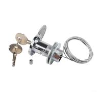 Linnkyfloa Set di serrature a sgancio rapido per porta del garage in filo di acciaio con cilindro in metallo e due chiavi, adatta per serrature a battente, compatibile con più sistemi di garage, per