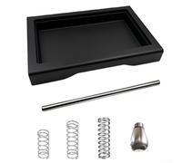 Linnkyfloa Set di vaschette raccogli gocce per caffè, in ABS resistente al calore, accessorio classico per macchina da caffè con tubo in acciaio inox, design salvaspazio (C)