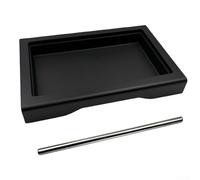 Linnkyfloa Set di vassoi antigoccia per caffè, in ABS resistente al calore, accessorio classico per macchina da caffè con tubo in acciaio inox, design salvaspazio (A)