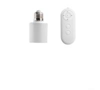 Linnkyfloa Smart PIR Motion Sensor Light Socket E27 Rilevatore a Infrarossi Portalampada Design Dimmerabile Telecomando per Corridoio Portico Ingresso 8x6x4cm Bianco