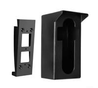 Linnkyfloa Staffa per campanello per videocitofono con tetto protettivo e paralume, robusto supporto in ABS per porta d'ingresso, compatto, nero, 8,5 x 7 x 15,6 cm
